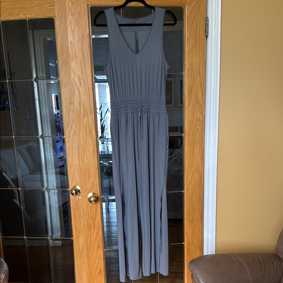 lululemon athletica Pants - Casual Wide-Leg Sleeveless Jumpsuit in Grey
